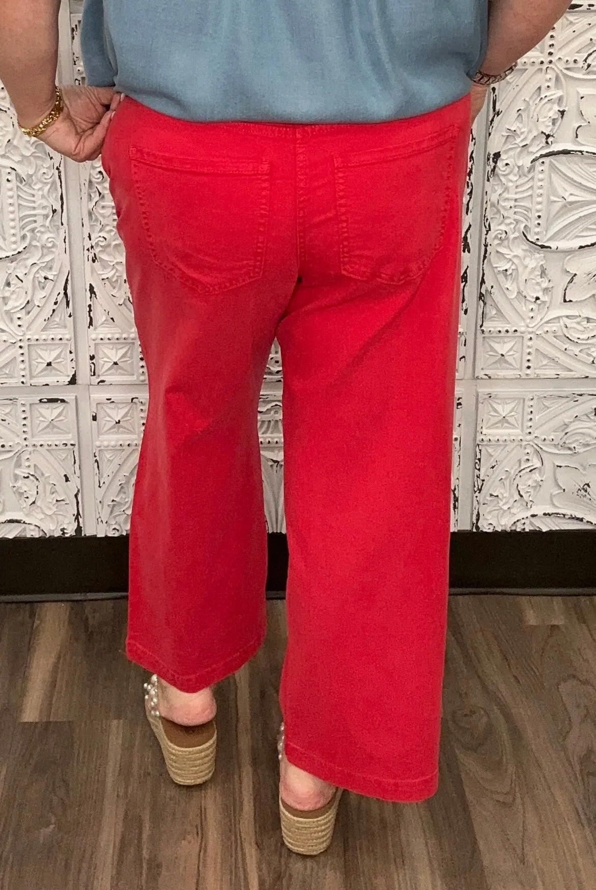 Stride High Rise Crop Wide Leg