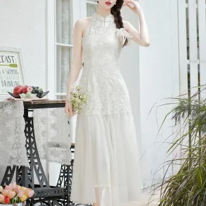 Stylish Dress with Solid Color and Toggle Button Detail