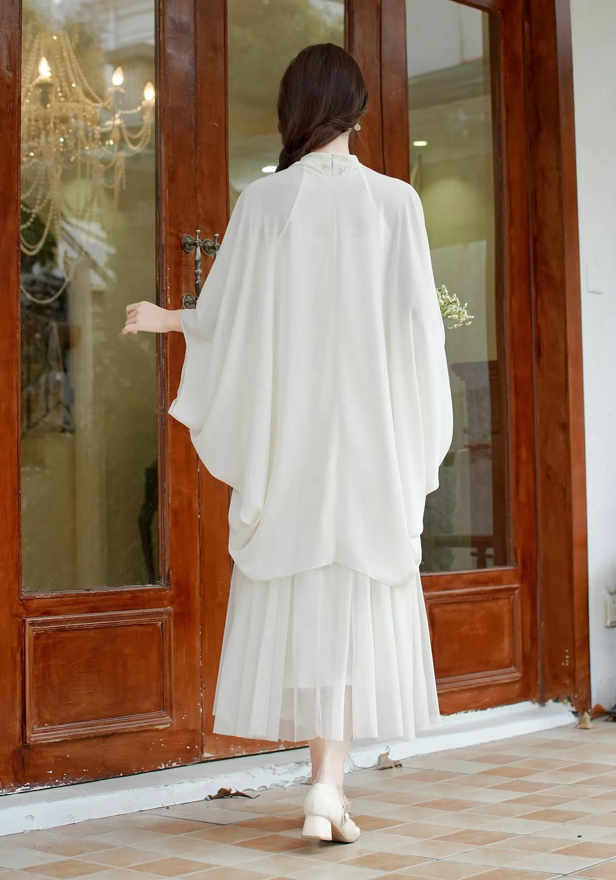 Stylish Dress with Solid Color and Toggle Button Detail