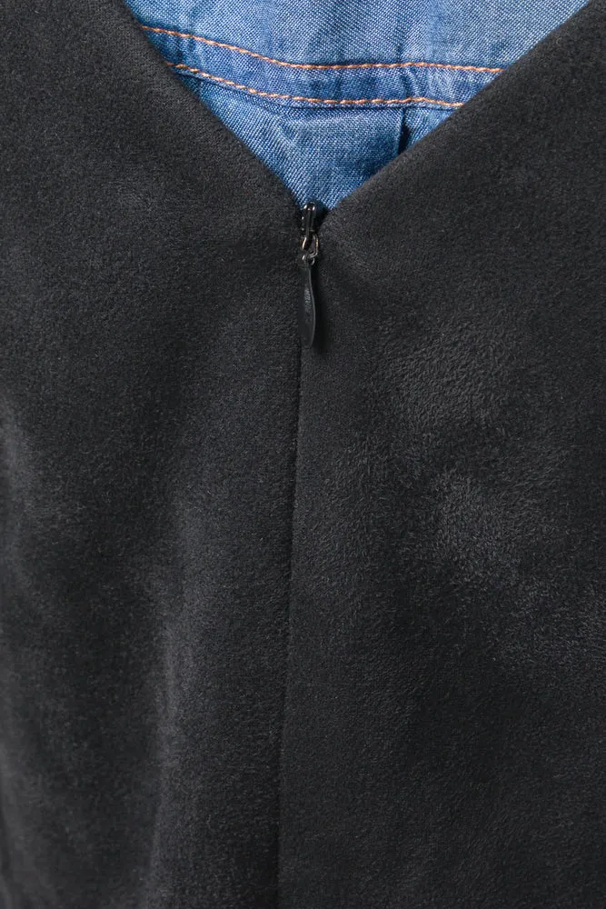 Suede Shift Dress
