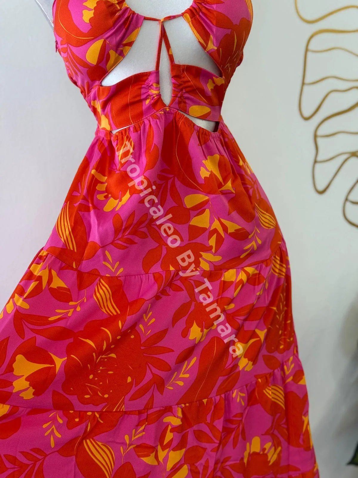 Sunset Orange Paradise Dress