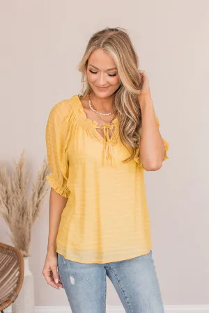 Sunshine Of Your Love Off The Shoulder Blouse- Yellow
