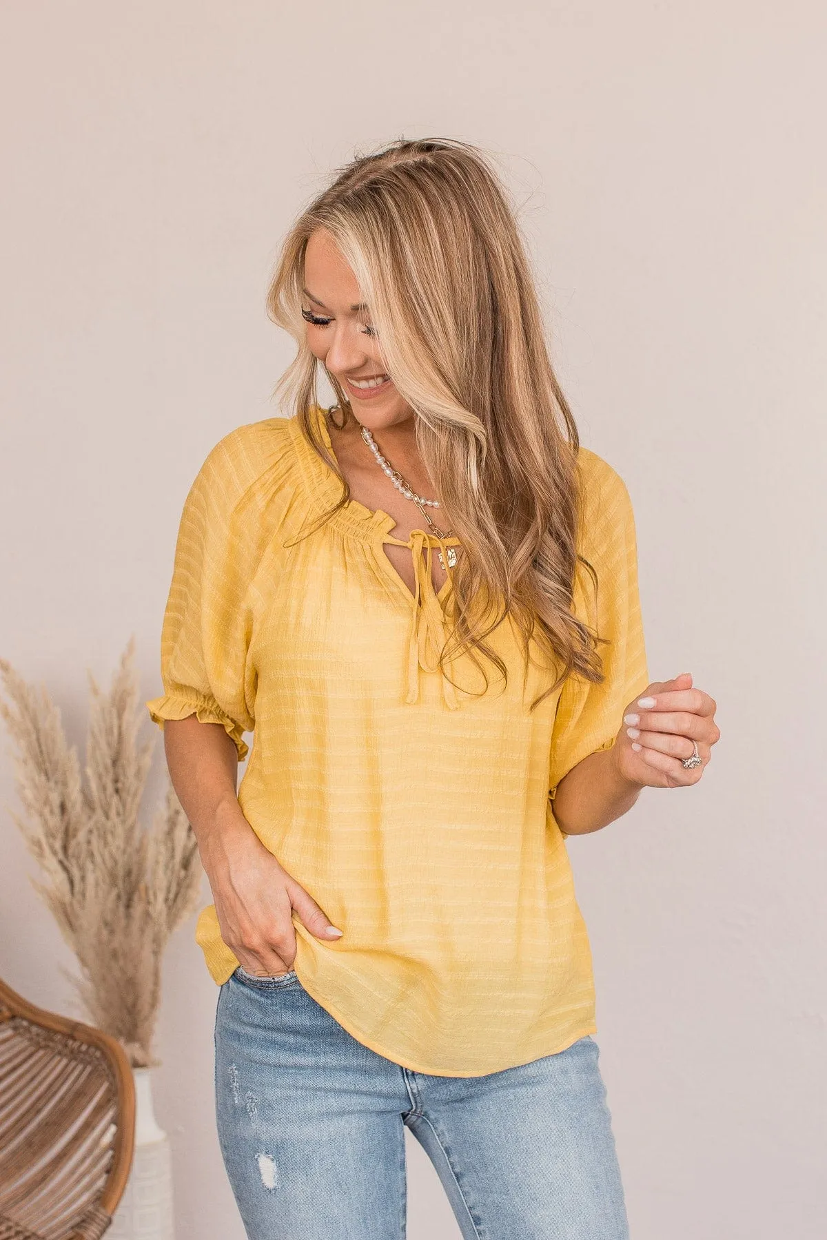 Sunshine Of Your Love Off The Shoulder Blouse- Yellow