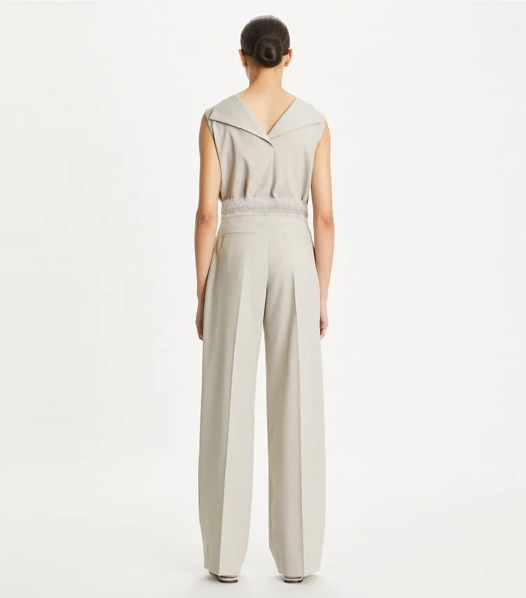 TAILORED DRAPEY MELANGE PANTS