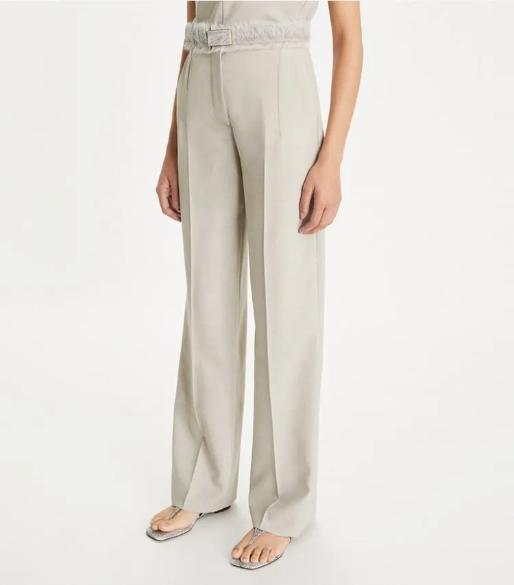 TAILORED DRAPEY MELANGE PANTS
