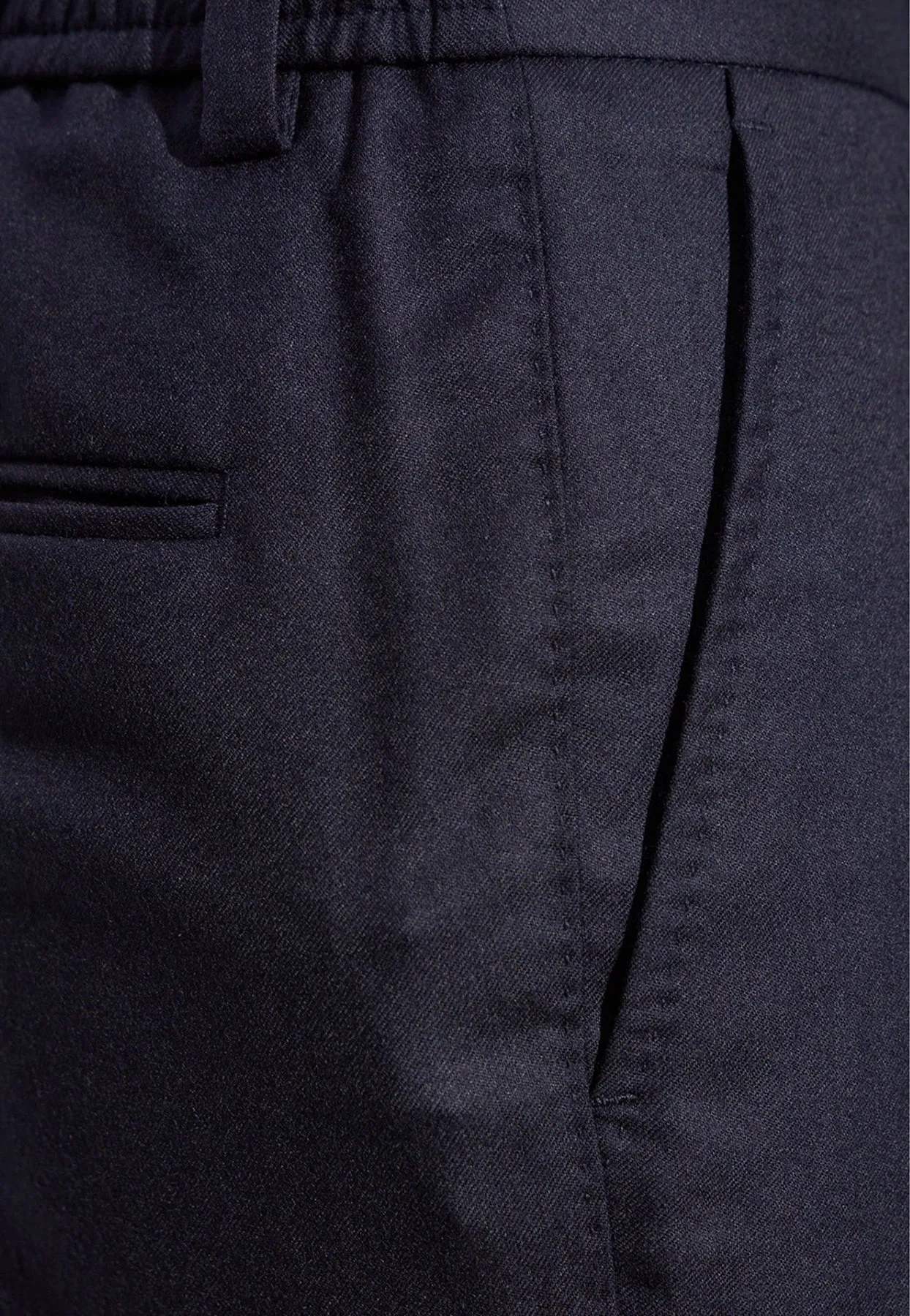 Tailored Straight-Leg Wool Pants