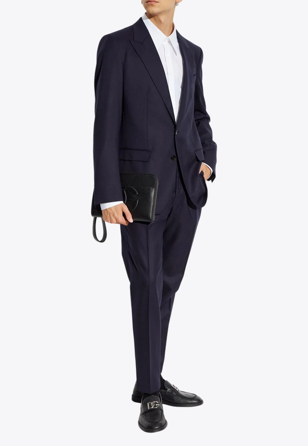 Tailored Straight-Leg Wool Pants