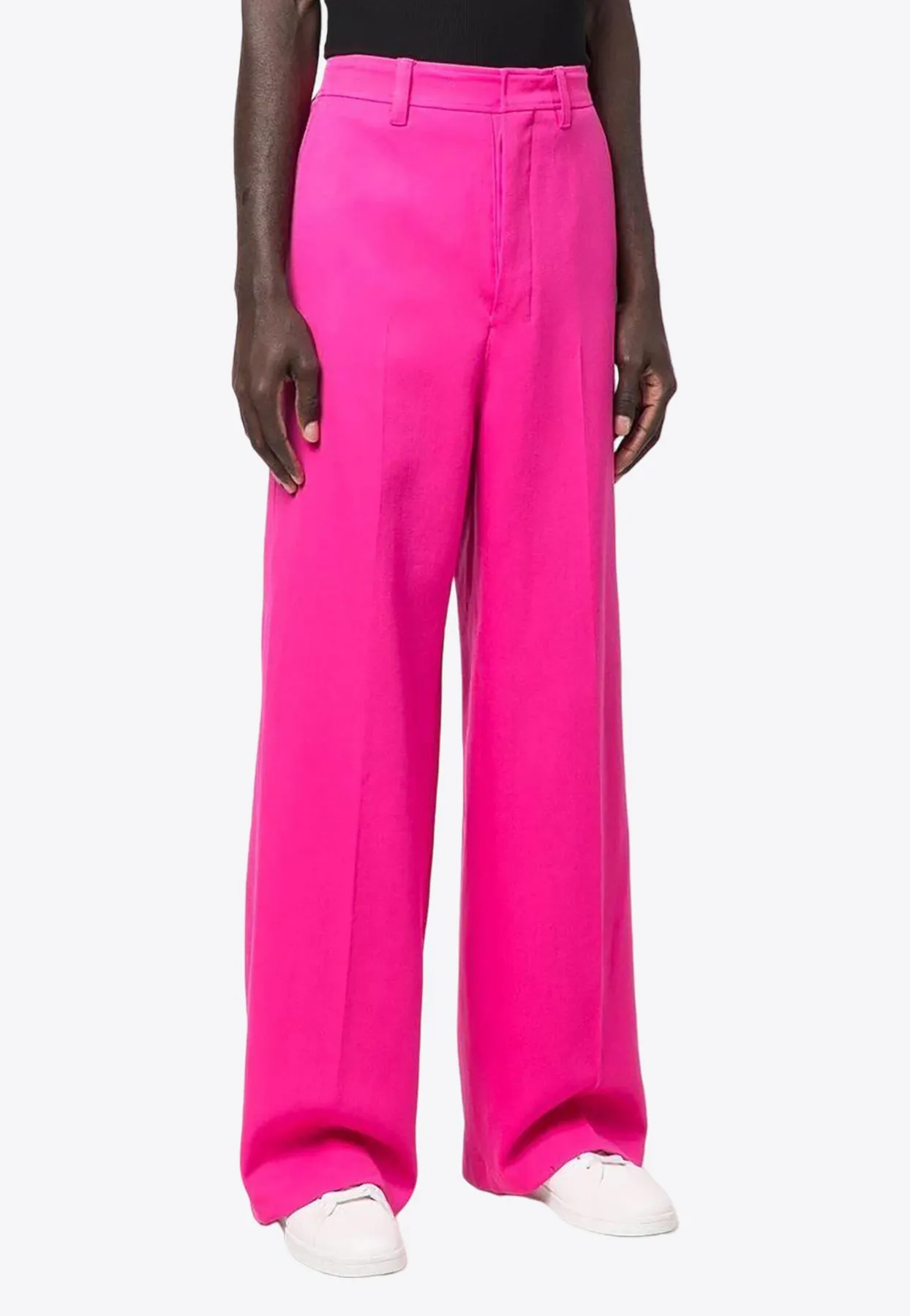 Tailored Wool Wide-Leg Pants