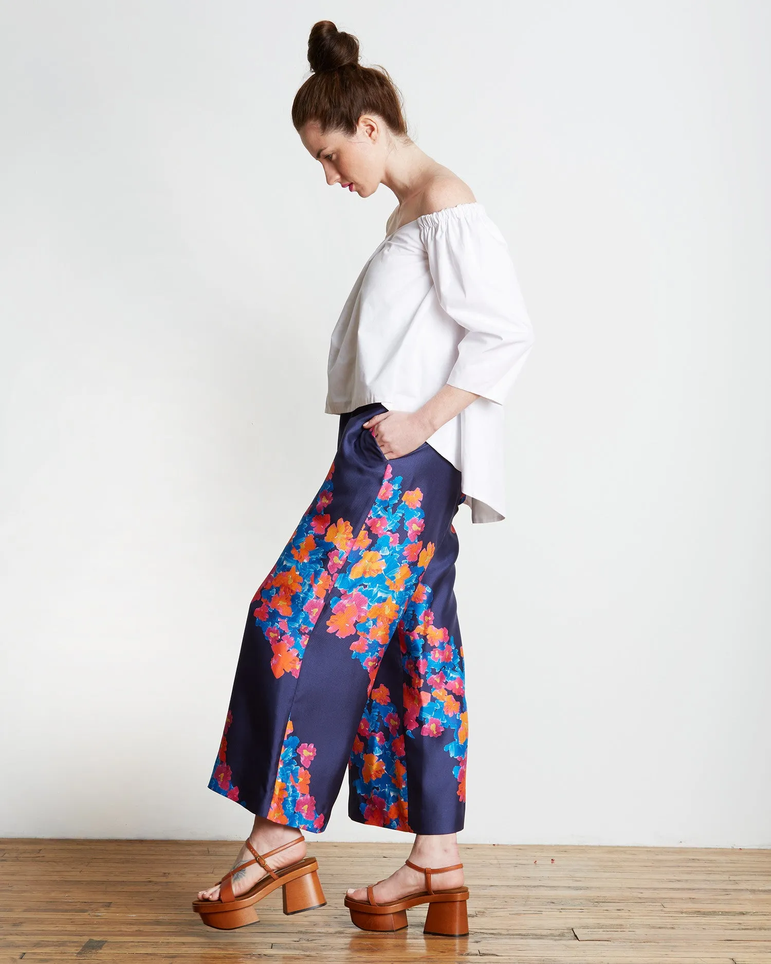 Tanya Taylor Tilda Pant | Floral Pop Twill