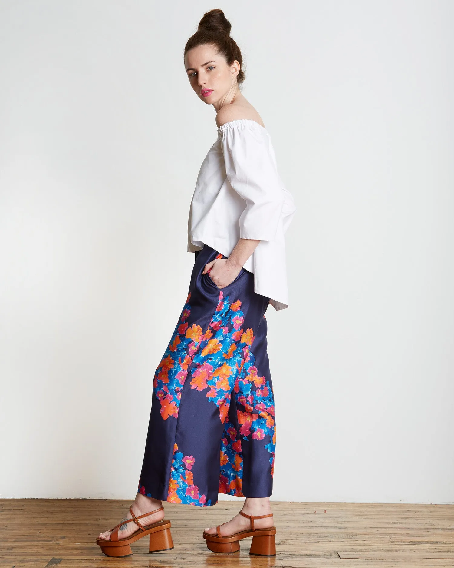 Tanya Taylor Tilda Pant | Floral Pop Twill