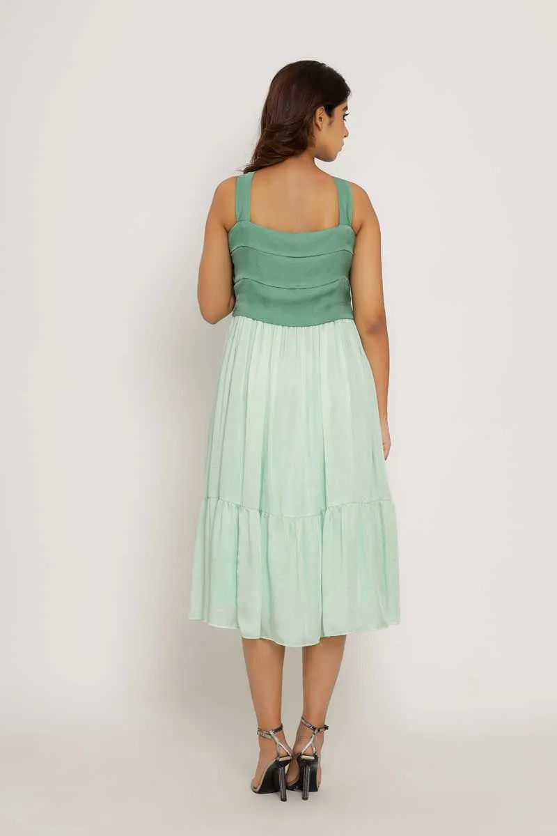Teal -Tea Green Midi Dress