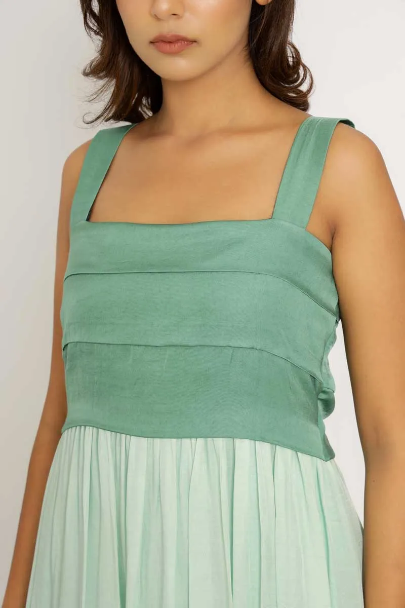 Teal -Tea Green Midi Dress