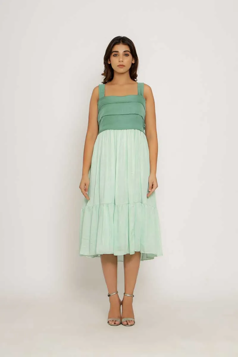 Teal -Tea Green Midi Dress