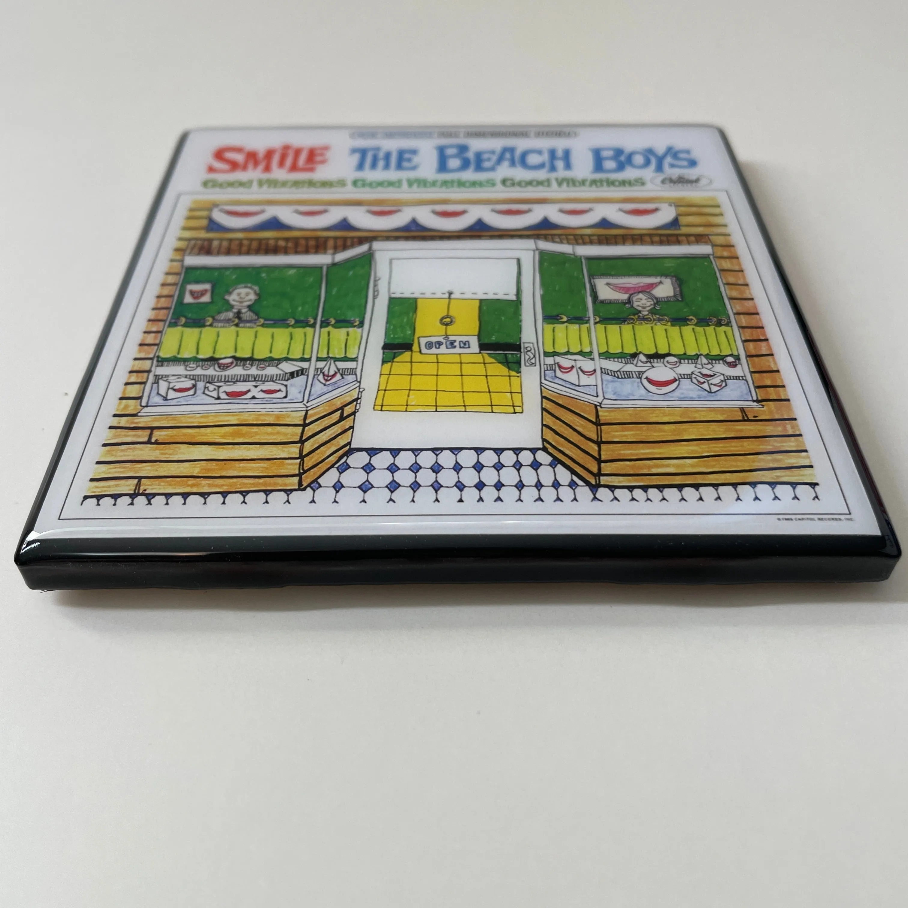 THE BEACH BOYS Smile Coaster Custom Ceramic Tile