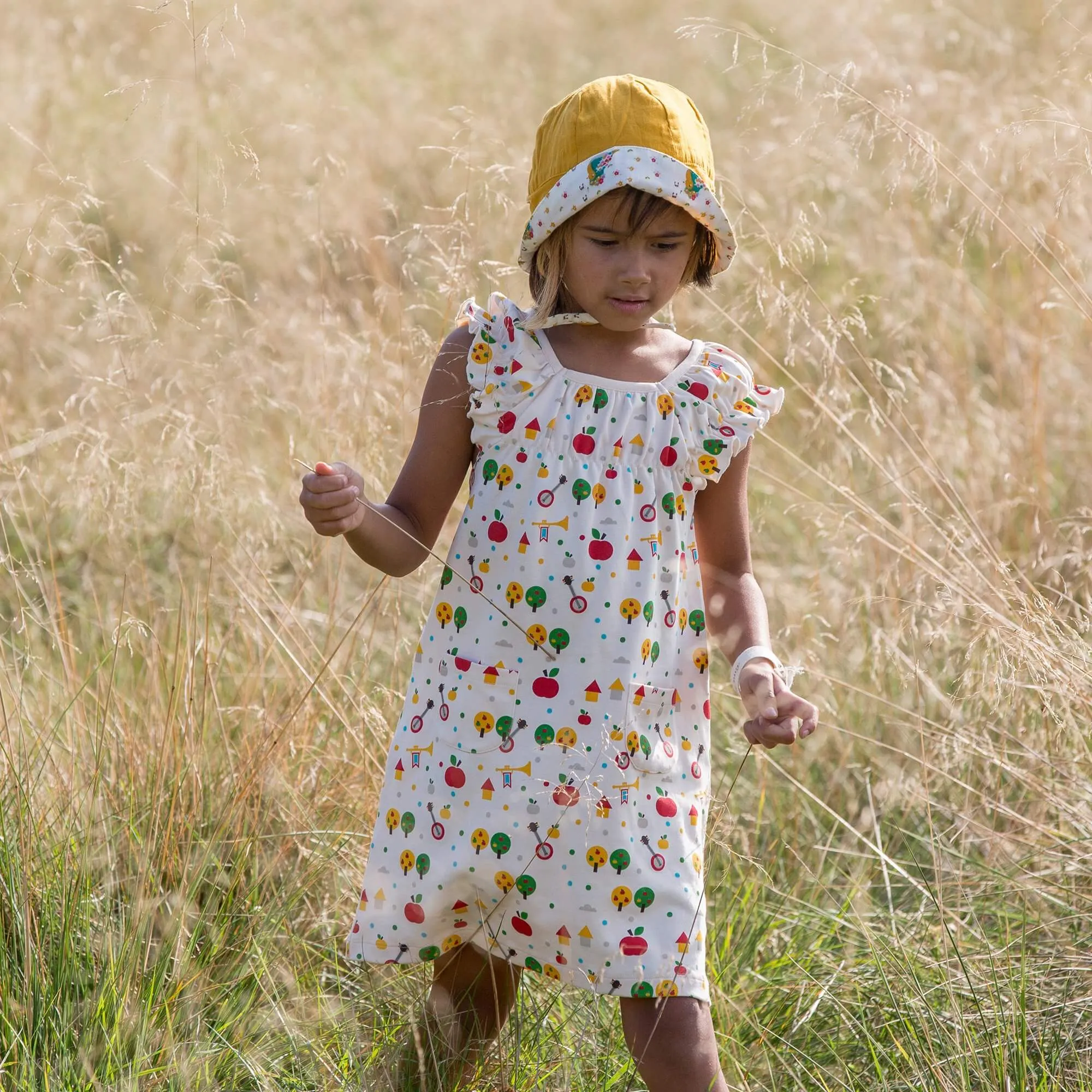 The Birds Did Sing & Gold Reversible Sunhat