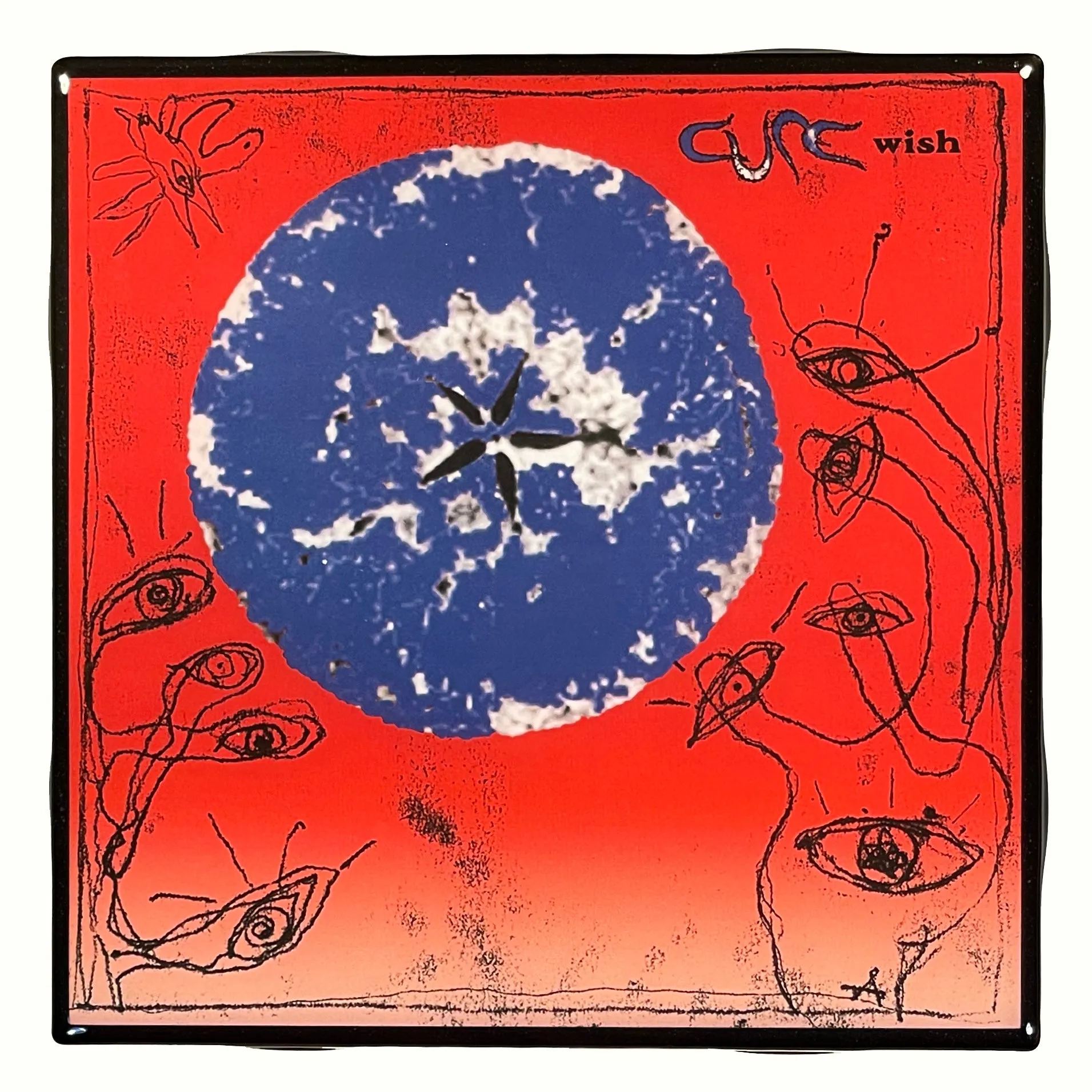 THE CURE Wish Coaster Ceramic Tile Album Cover Cork