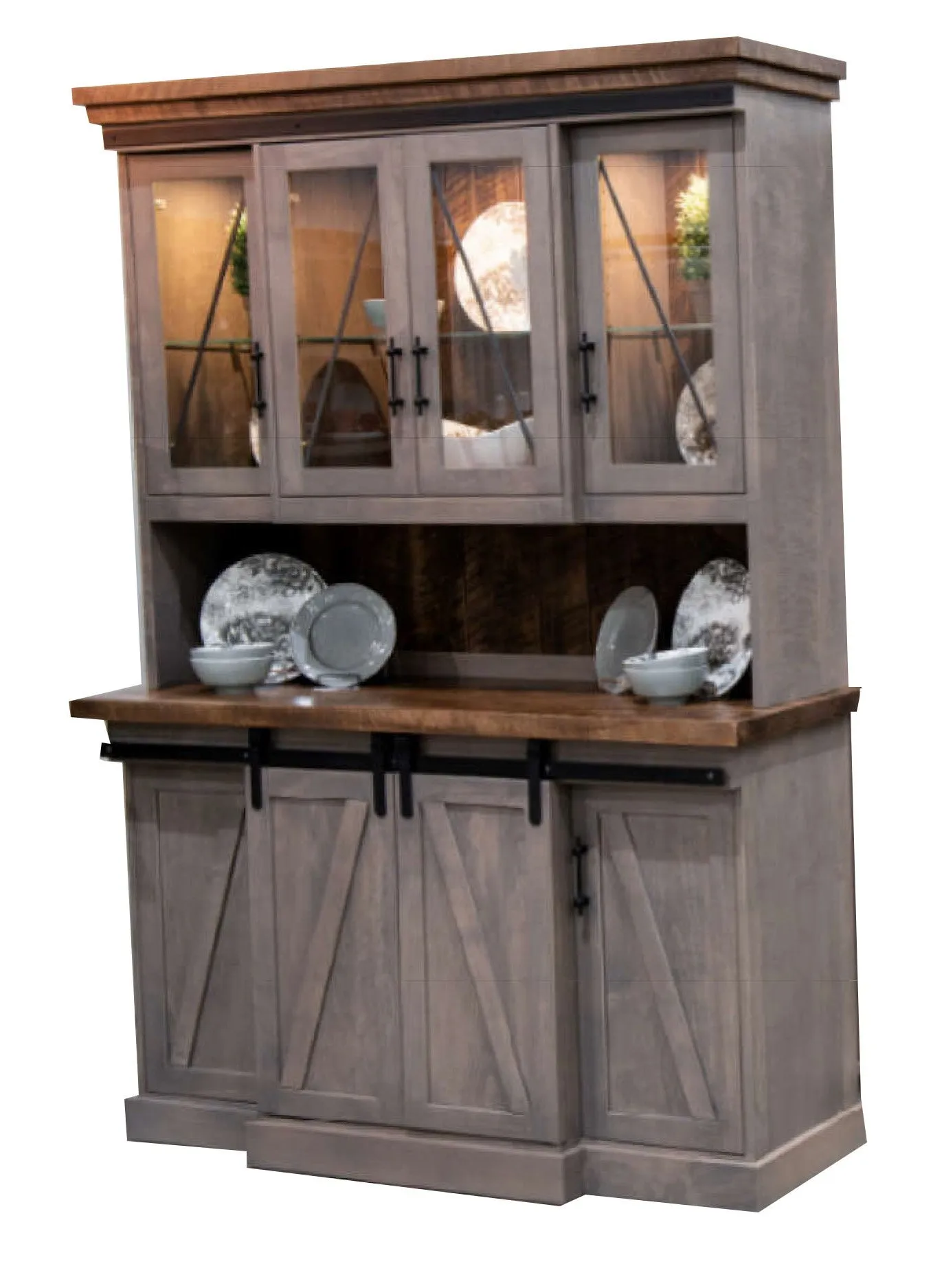 The Drayton - Amish Barn Door Hutch