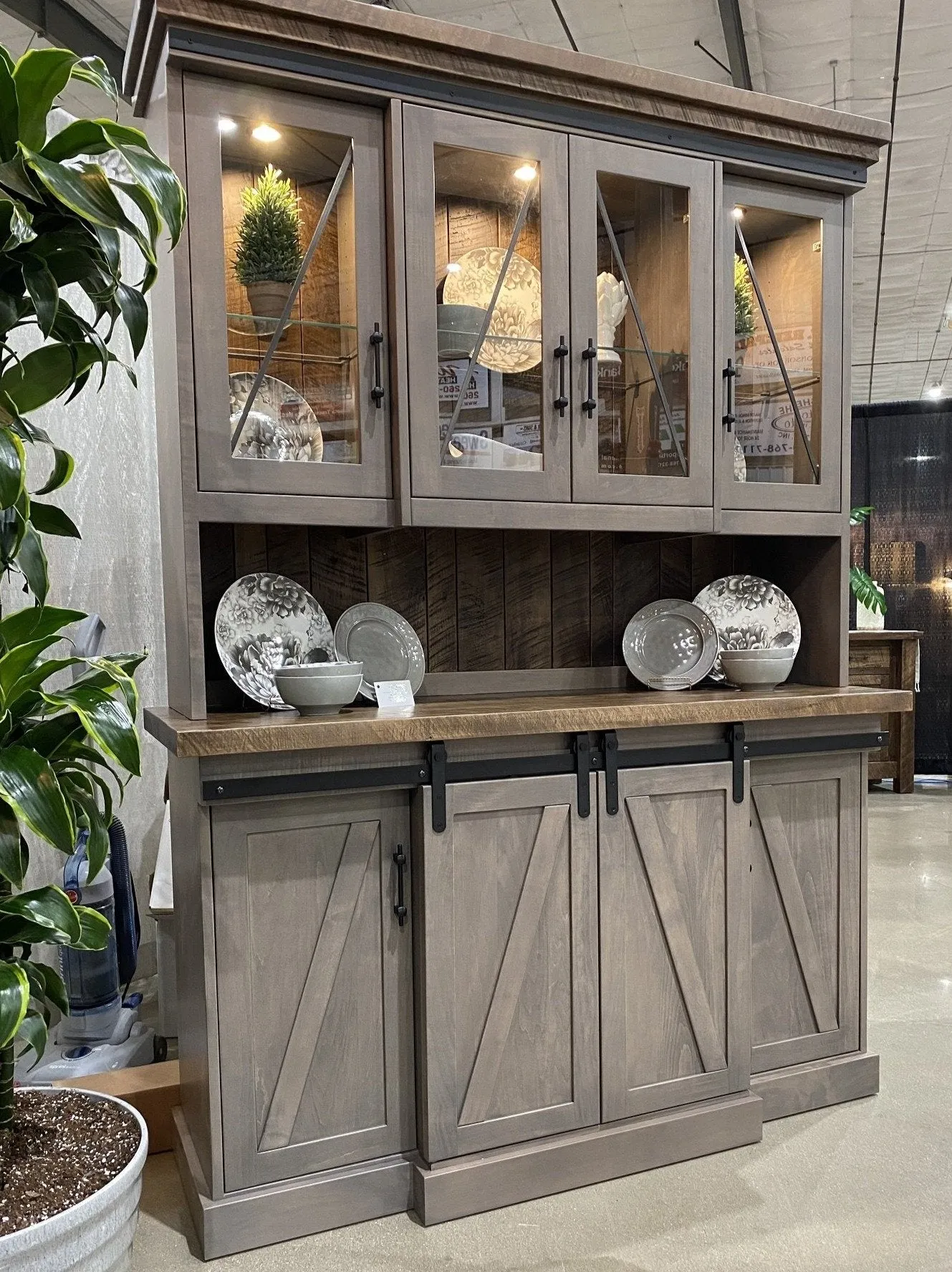 The Drayton - Amish Barn Door Hutch