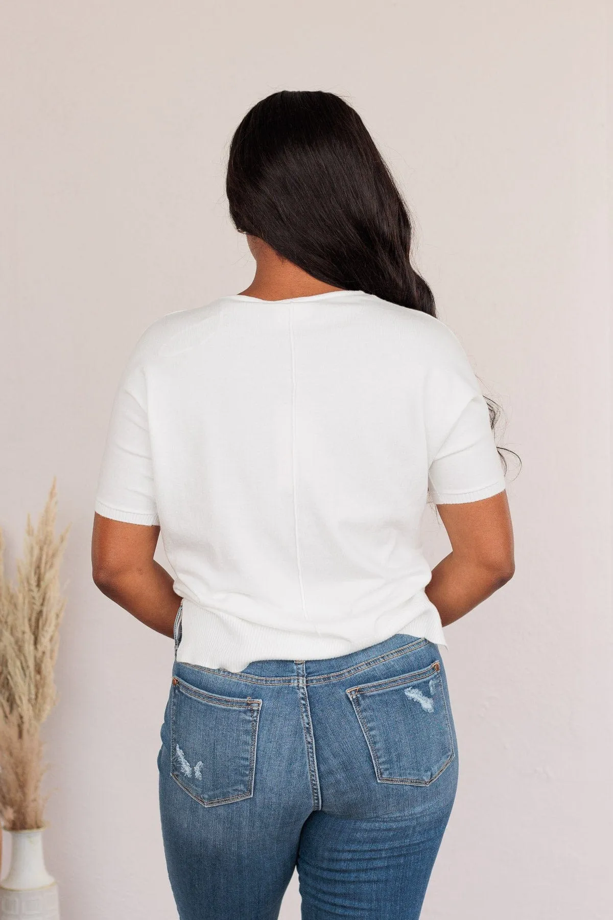 The Fairest Of Them All Pocket Top- Off White