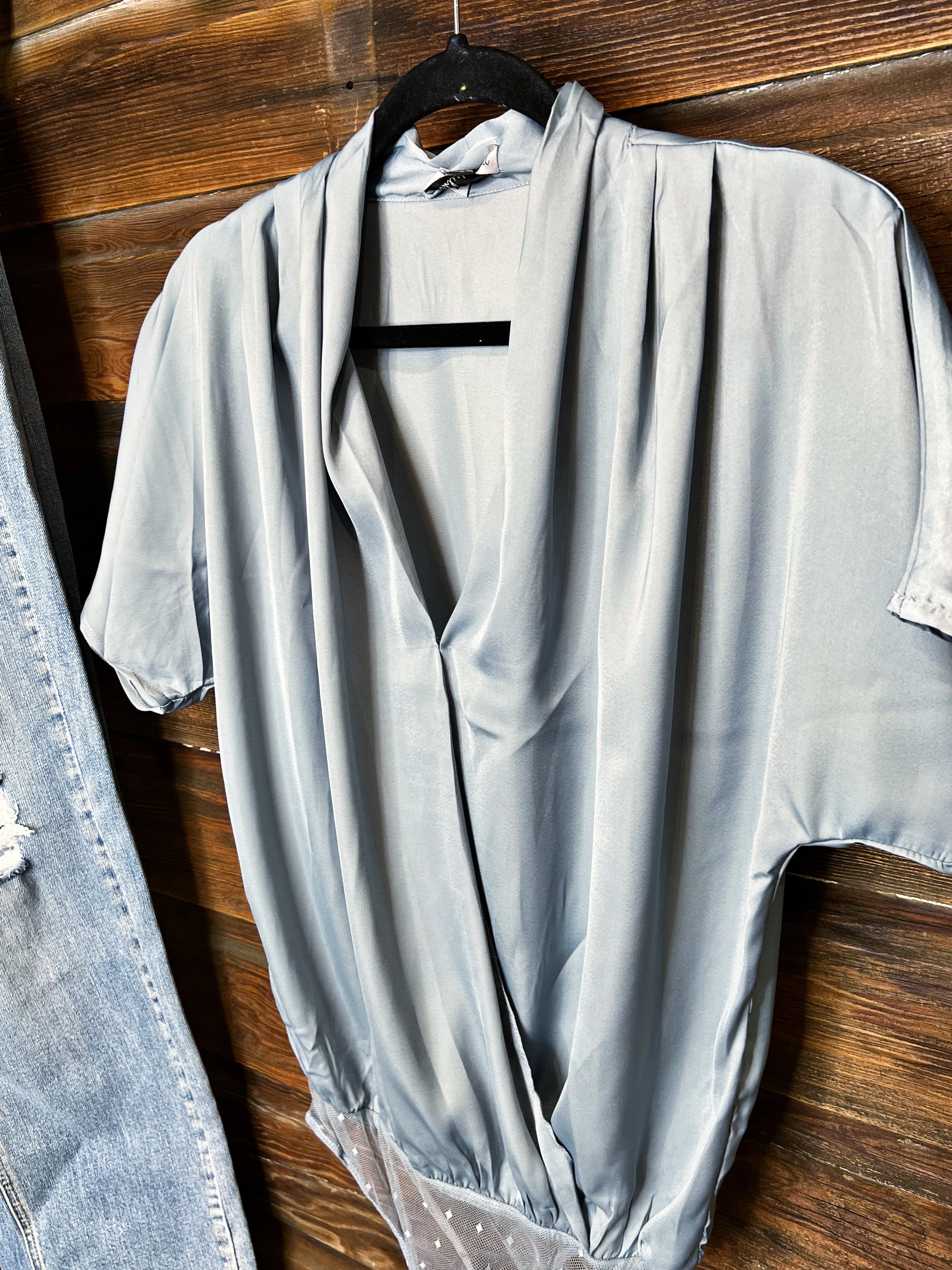 The Skylar Bodysuit Top in Sage