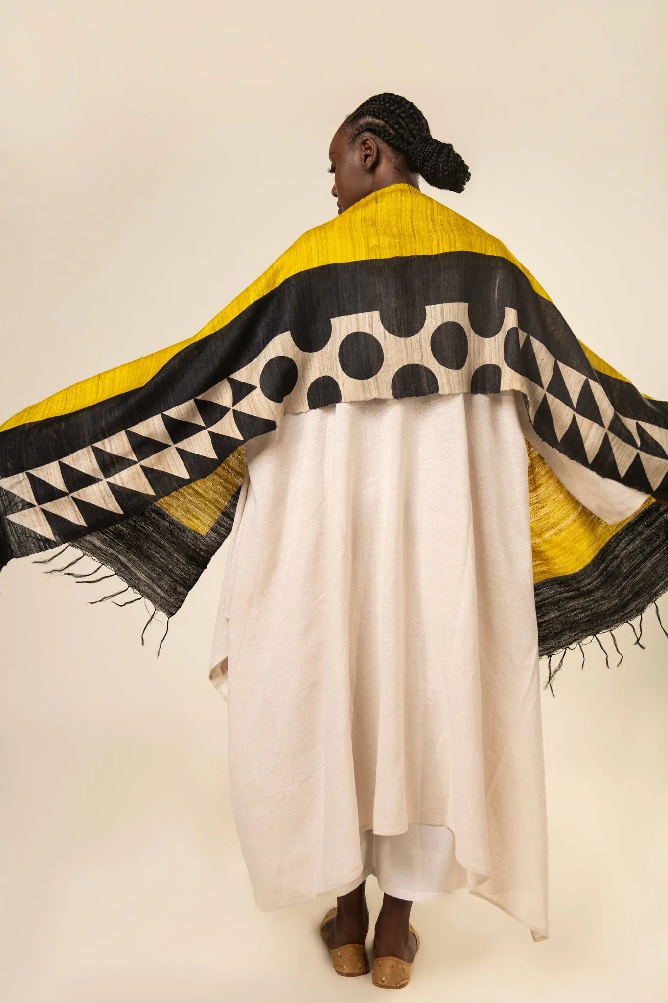 The Sun Tussar Peace Silk 3 in 1 Cape