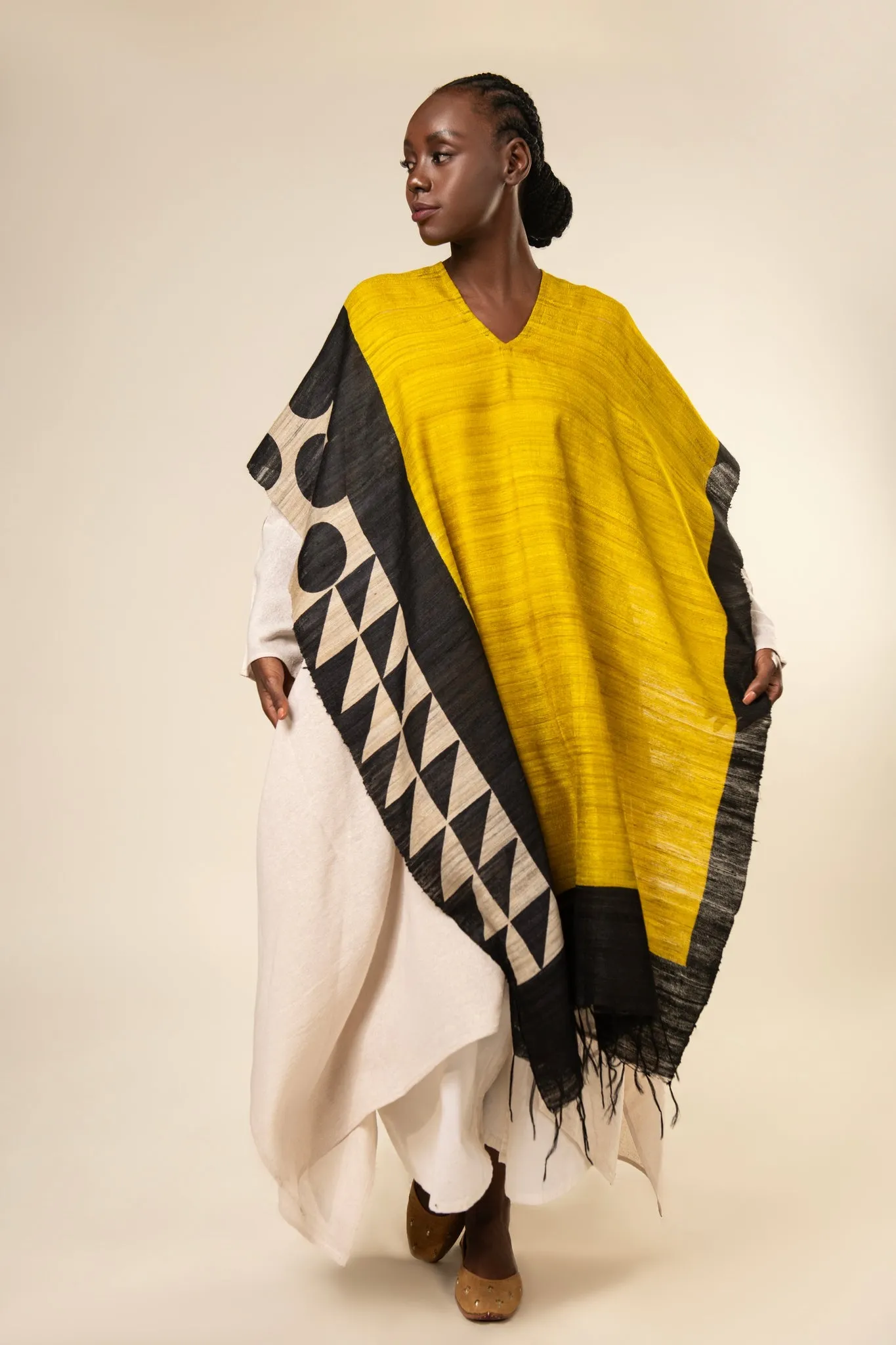 The Sun Tussar Peace Silk 3 in 1 Cape