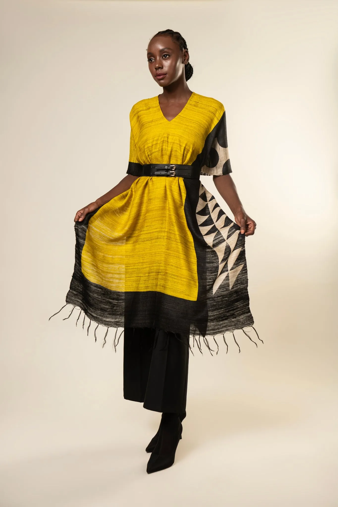 The Sun Tussar Peace Silk 3 in 1 Cape
