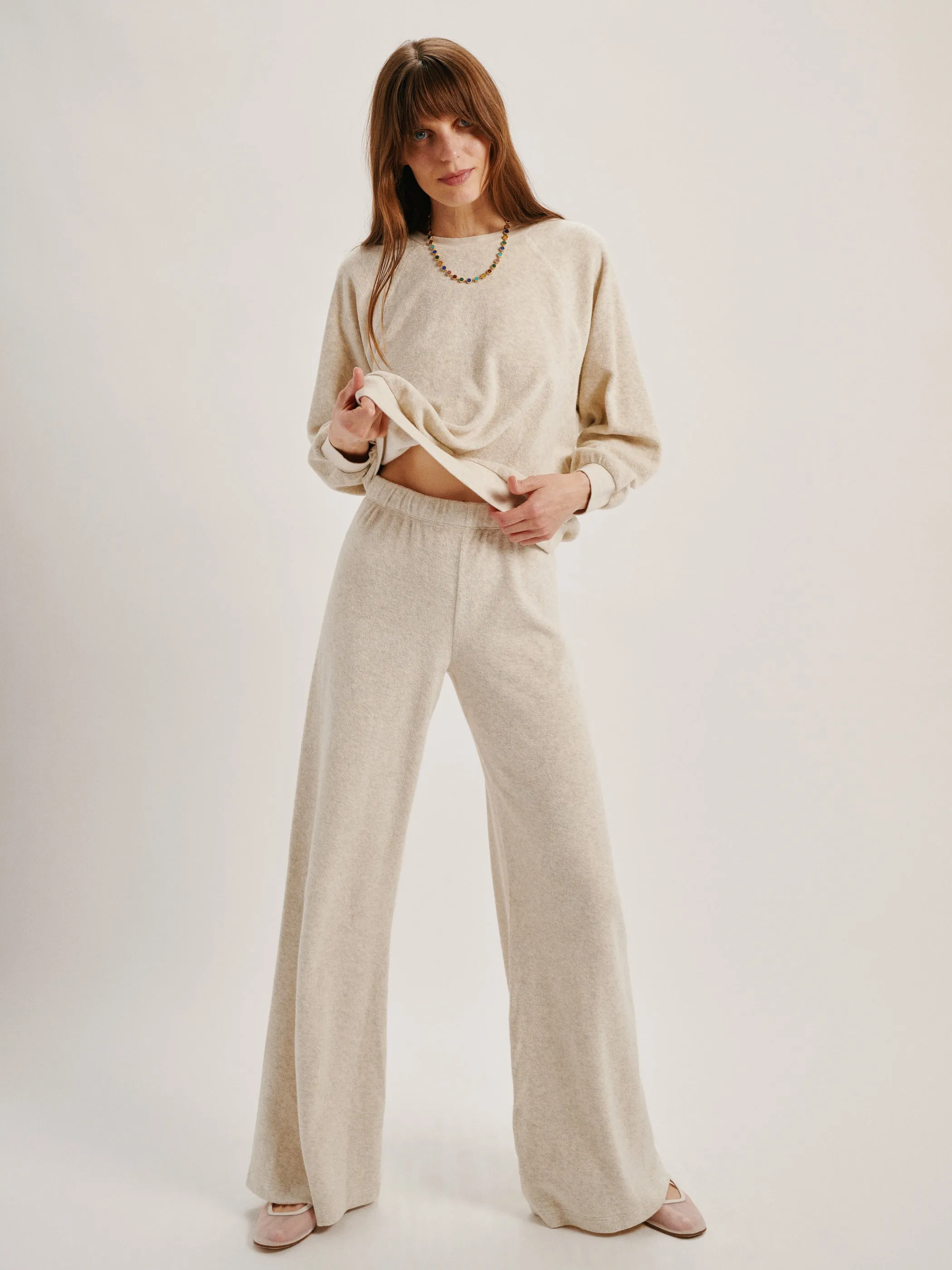 The Zephyra Flare Pants in Terry
