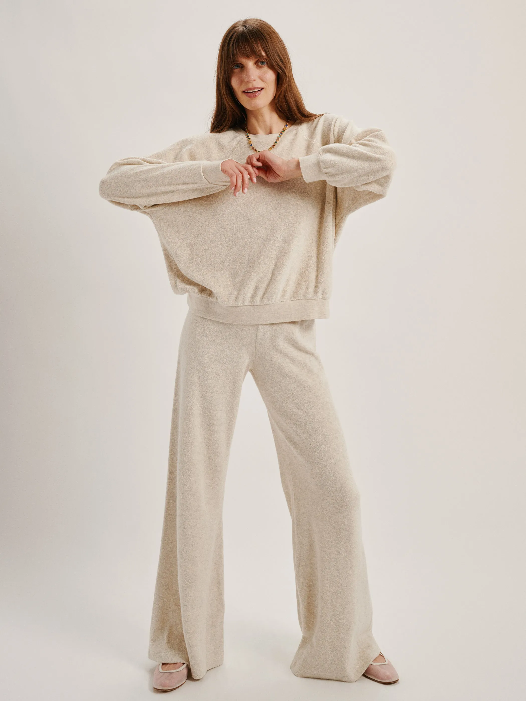 The Zephyra Flare Pants in Terry