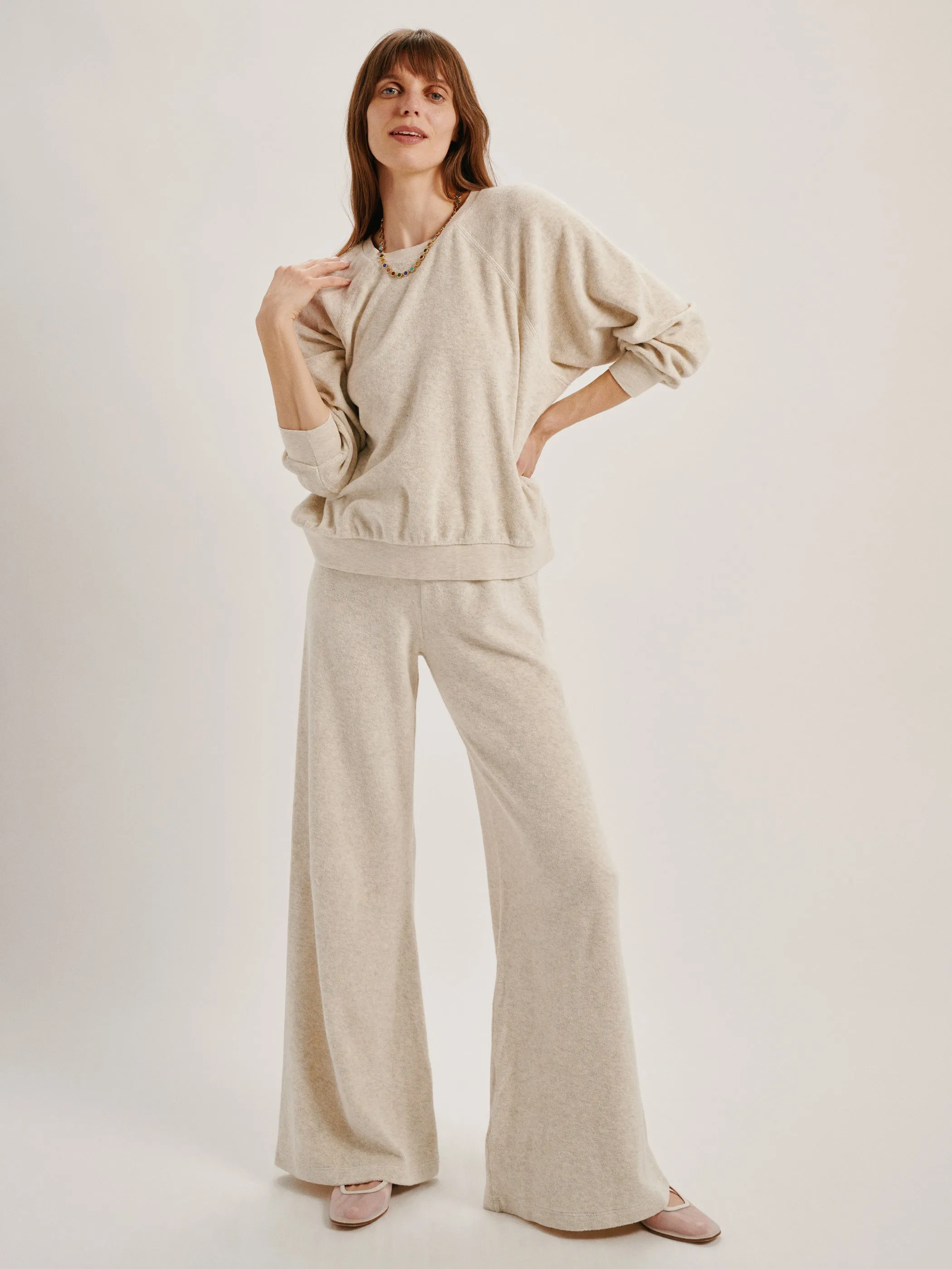 The Zephyra Flare Pants in Terry