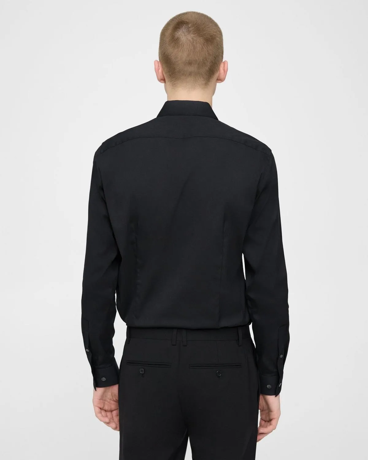 Theory Sylvain Shirt in Good Cotton - Black
