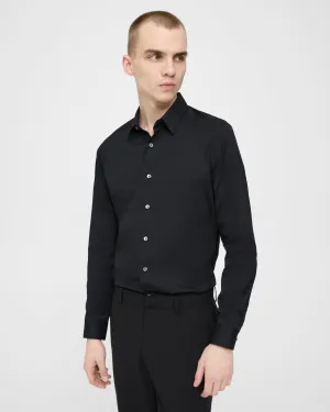 Theory Sylvain Shirt in Good Cotton - Black