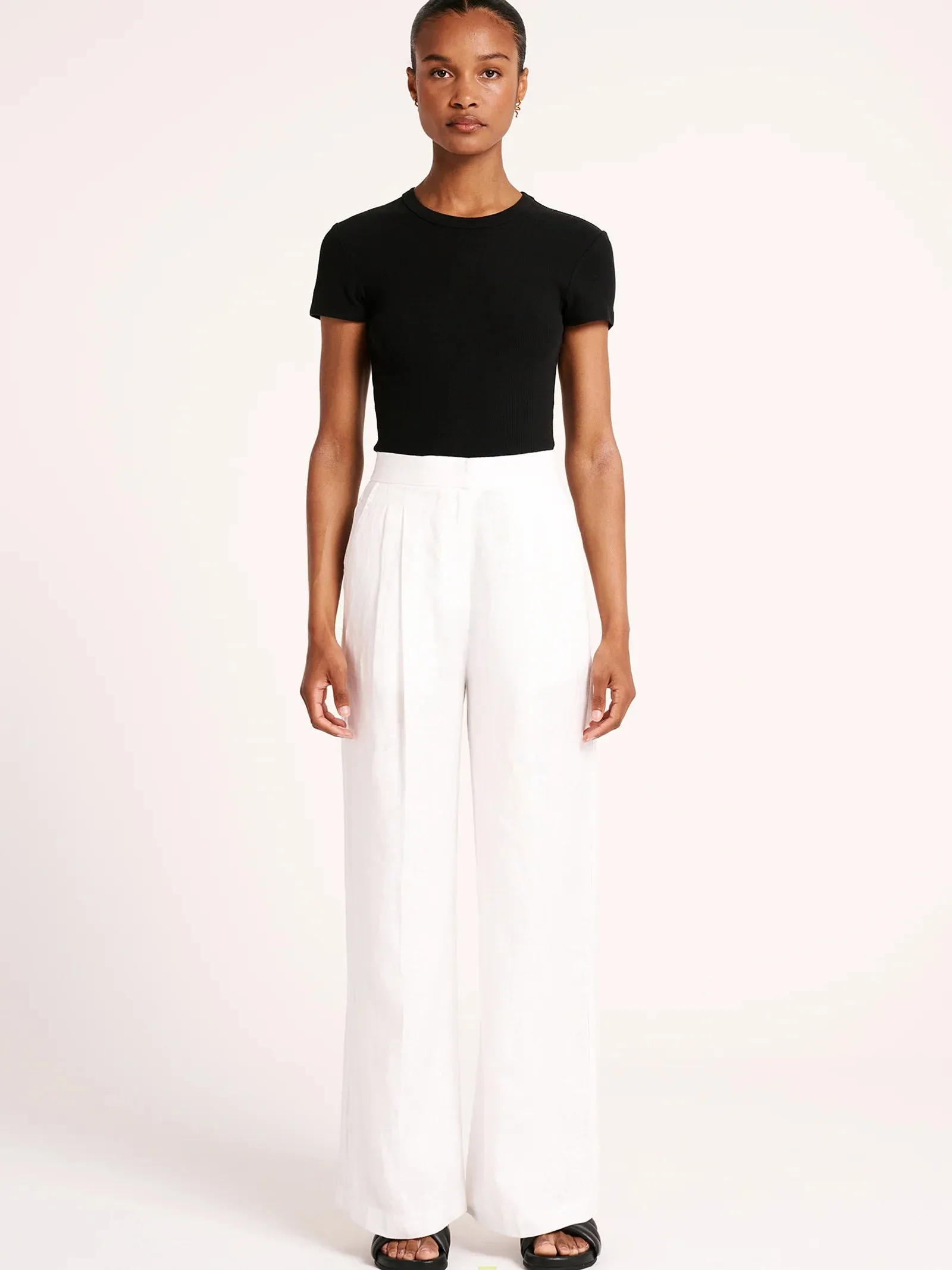 Thilda Linen Pant - White