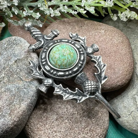 Thistle Sword Kilt Pin