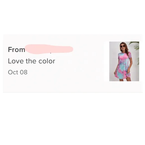 Tie Dye Print Mini Tee Shirt Dress Short Sleeve Pink Blue A-Line