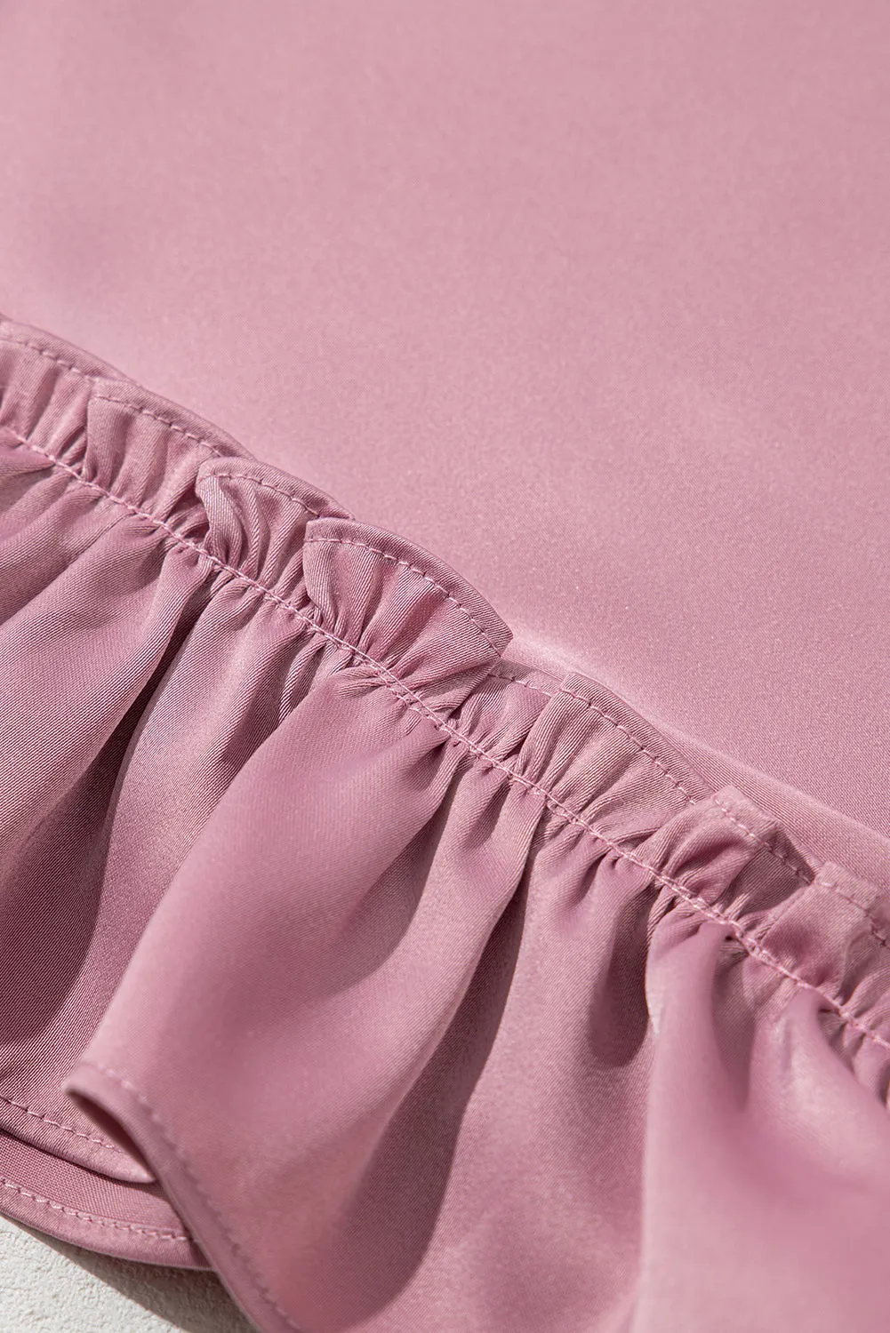 Toadstool Satin Ruffle Sleeve Top
