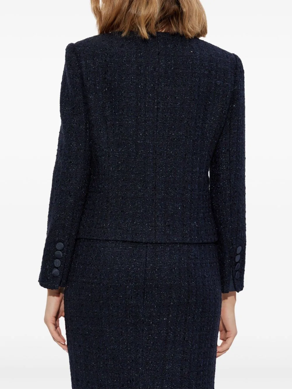 Tweed short blazer jacket
