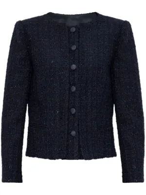 Tweed short blazer jacket