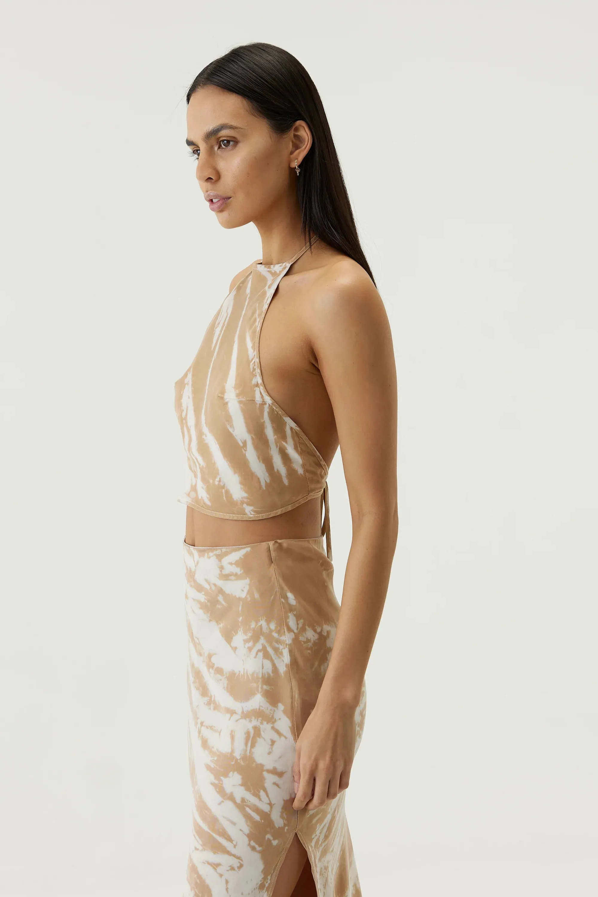Twist Through Bias Halter Top