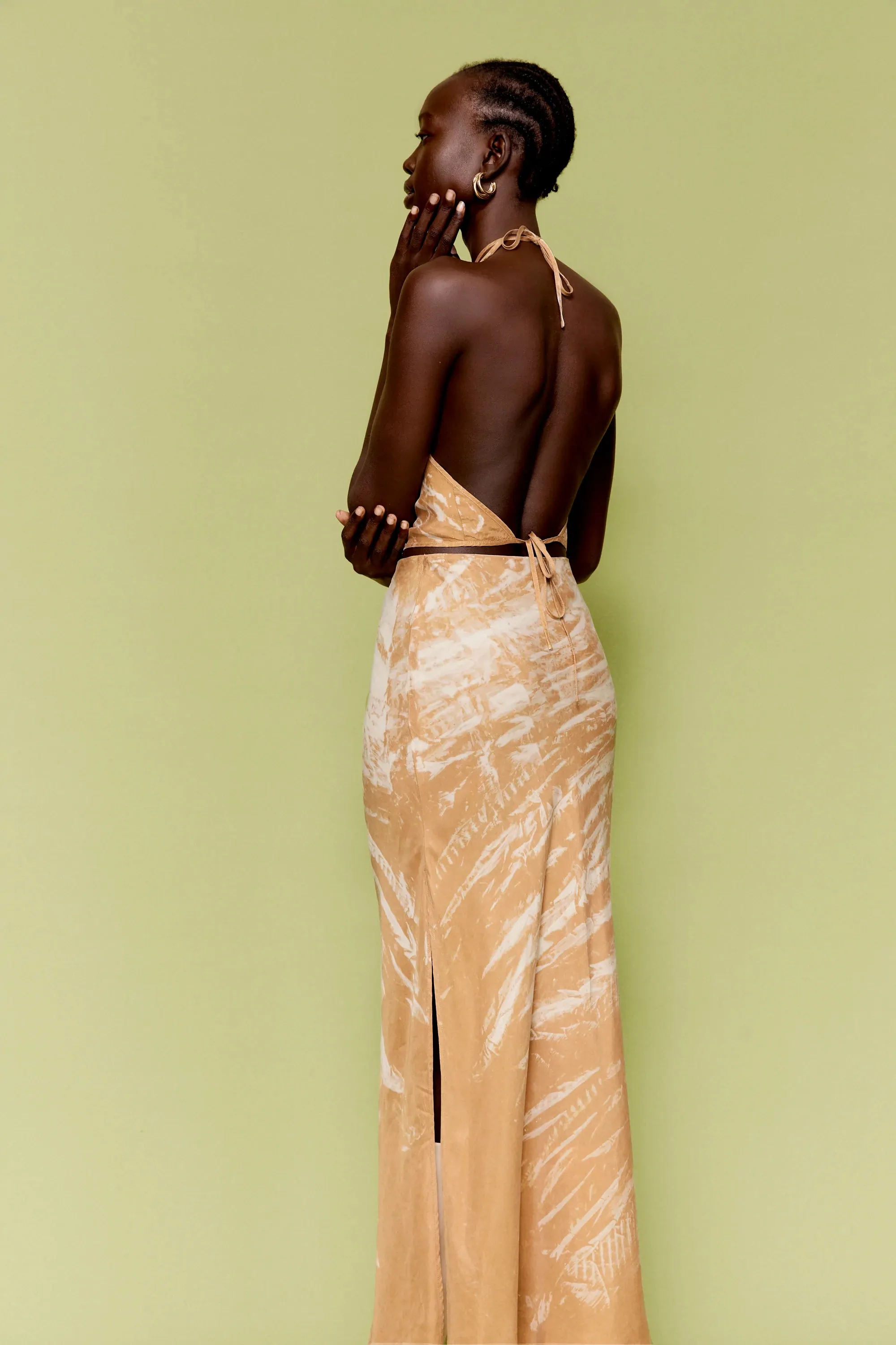 Twist Through Bias Halter Top