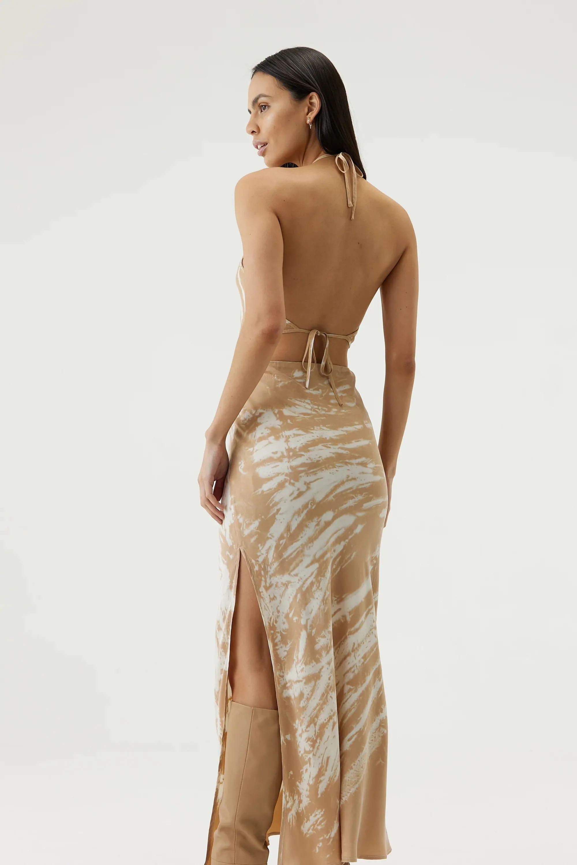 Twist Through Bias Halter Top