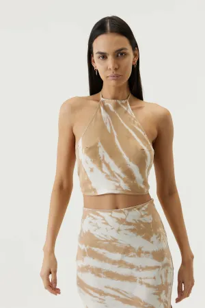 Twist Through Bias Halter Top