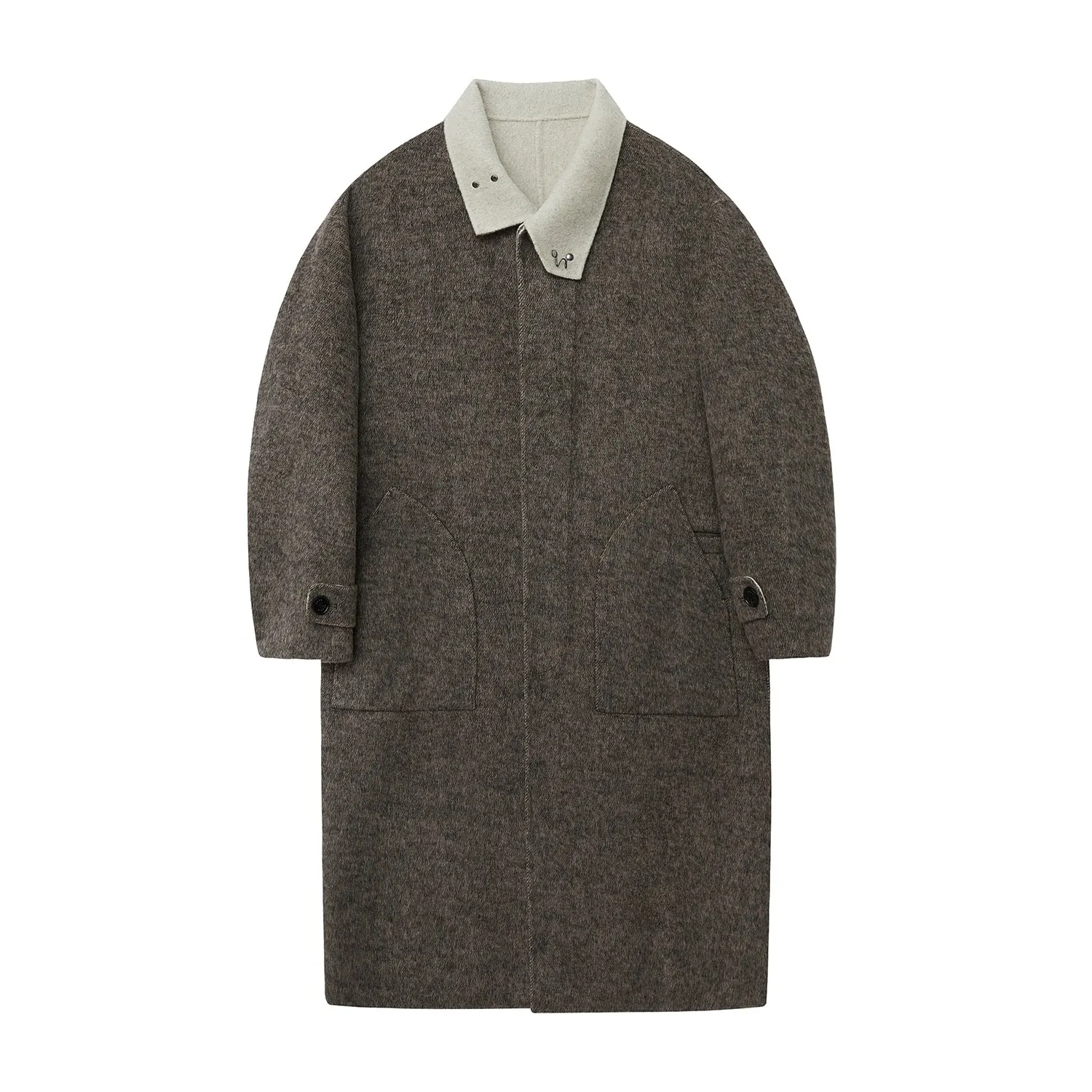 Two-Tone Reversible Wool Coat