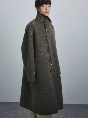 Two-Tone Reversible Wool Coat