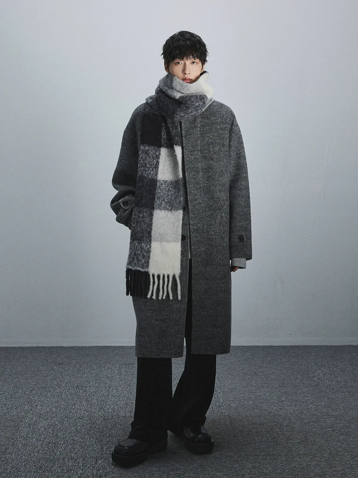 Two-Tone Reversible Wool Coat