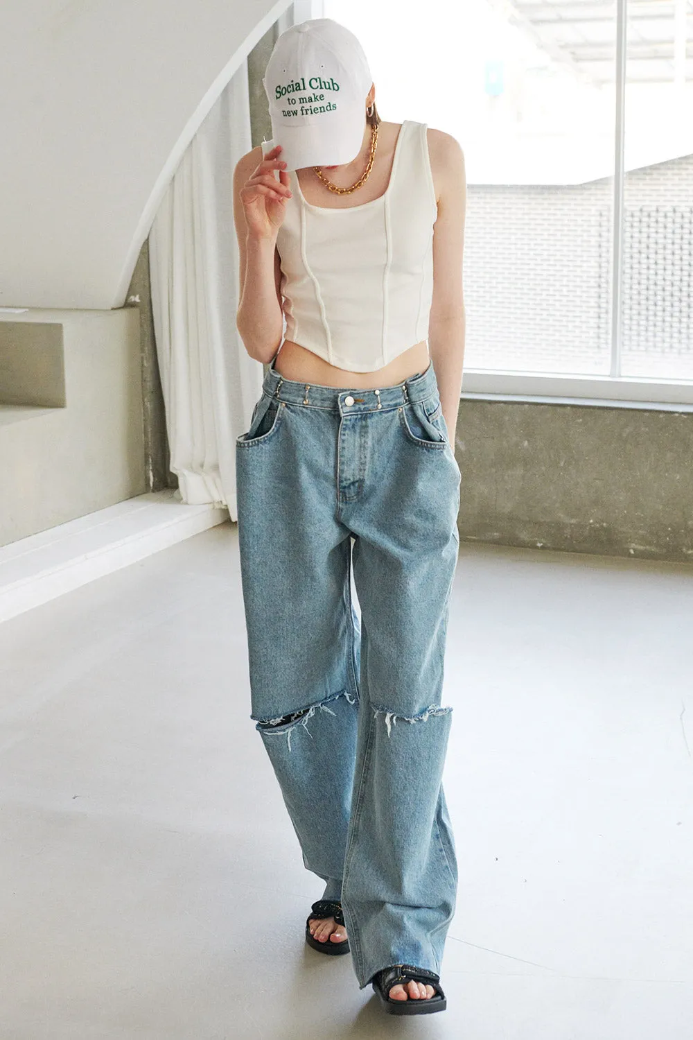 Vera Slash Cutout Jeans
