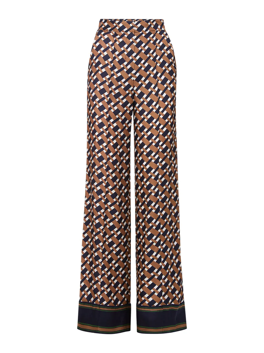 Veronica Beard Edia Pant in Navy/Acorn