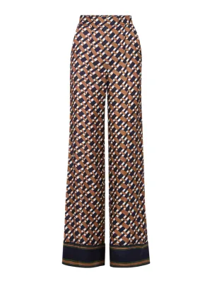 Veronica Beard Edia Pant in Navy/Acorn