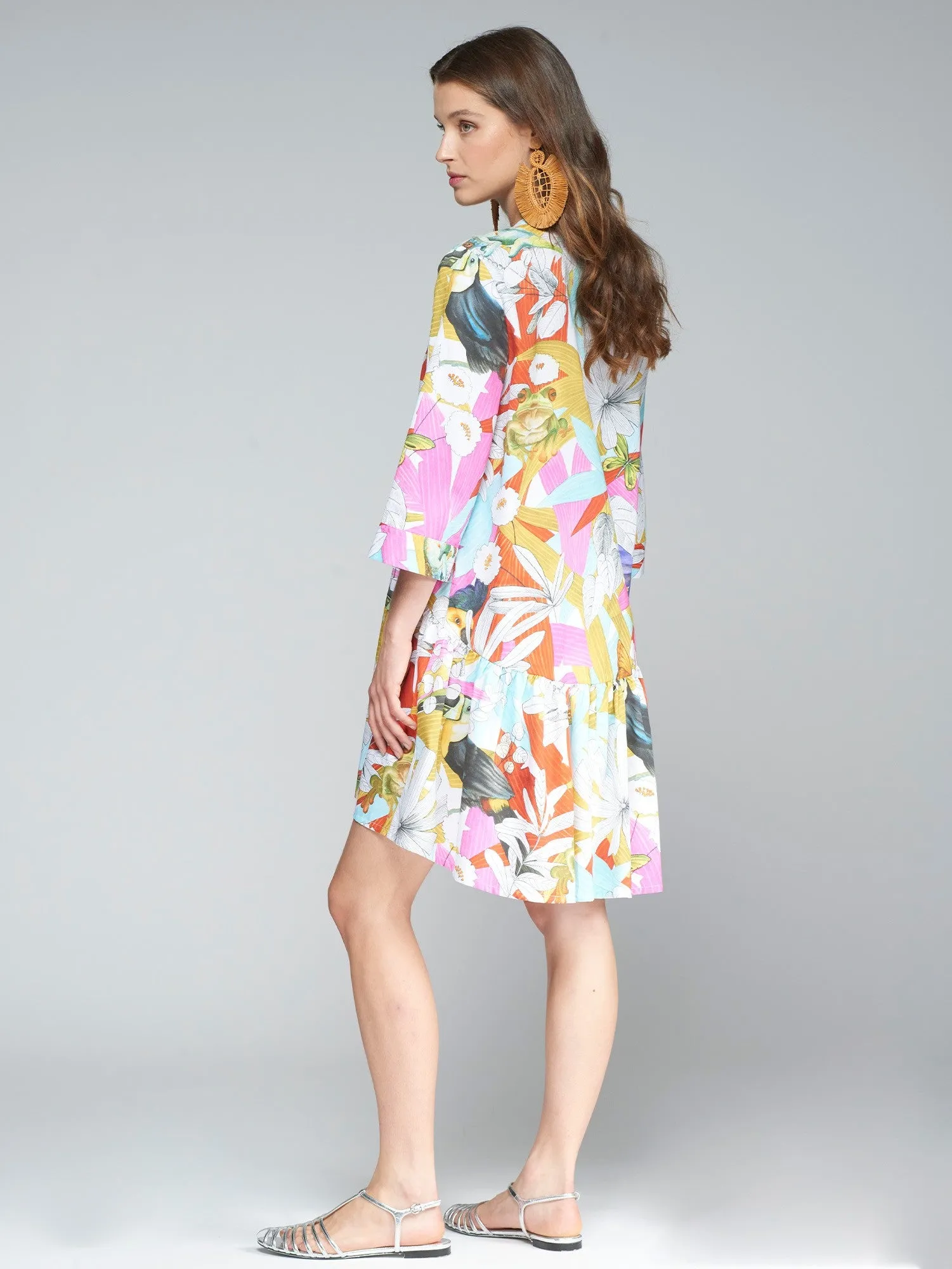 Vi32290 Jungle Print Shift Dress