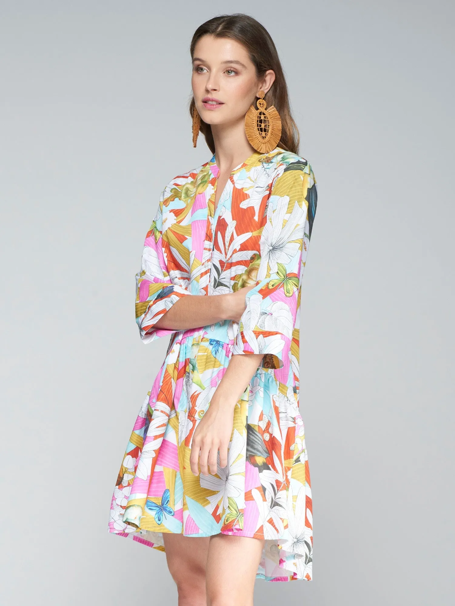 Vi32290 Jungle Print Shift Dress